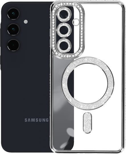 Avizar Diamond Case for Samsung Galaxy A55 Magsafe Around Strass Black