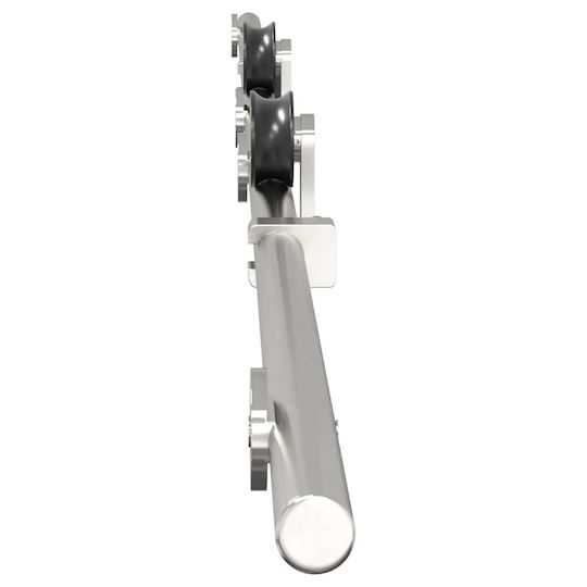 vidaXL Sliding Door Mechanism for Middle Door 183cm Silver