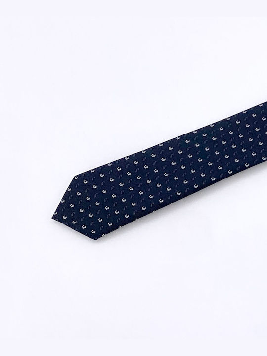 Dash&Dot Men's Tie Printed in Navy Blue Color