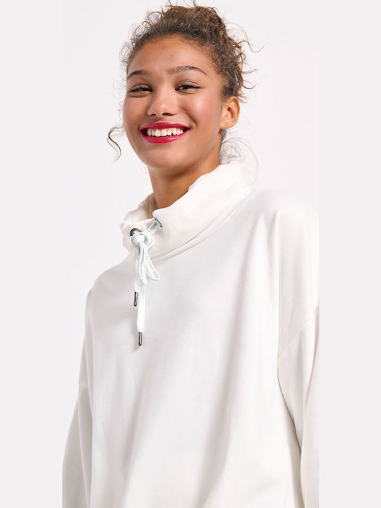 Long Women's Sweatshirt Ecru