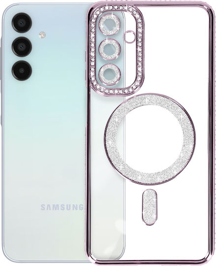 Avizar Diamond Case for Samsung Galaxy A15 Magsafe with Rhinestones in Purple