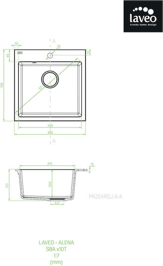 Laveo SBA 710B Ένθετος από Συνθετικό Γρανίτη Μ49xΠ49cm Μαύρος Laveo SBA 710B Ένθετος από Συνθετικό Γρανίτη Μ49xΠ49cm Μαύρος
