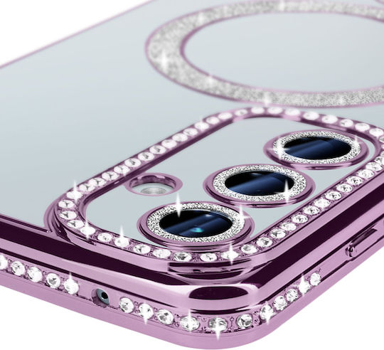 Avizar Diamond Case Samsung Galaxy A35 Magsafe Around Strass Purple