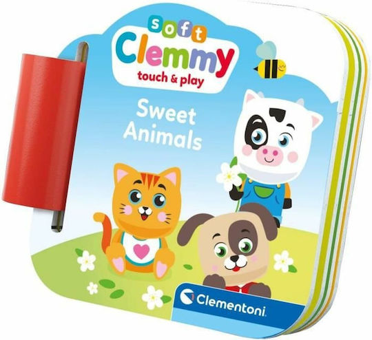 Clementoni Βιβλίο Δραστηριοτήτων Sweet Animals Soft Bricks & Activity Book για 6+ Μηνών