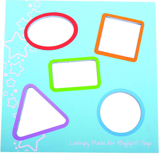 Big Jigs Παιχνίδι Ταξινόμησης Σχημάτων First Posting Box από Ξύλο για 12+ Μηνών