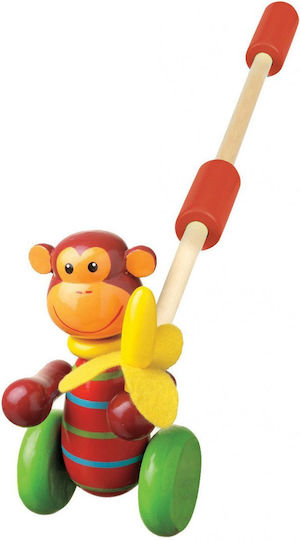 Orange Tree Toys Συρόμενο Παιχνίδι Push Along Monkey