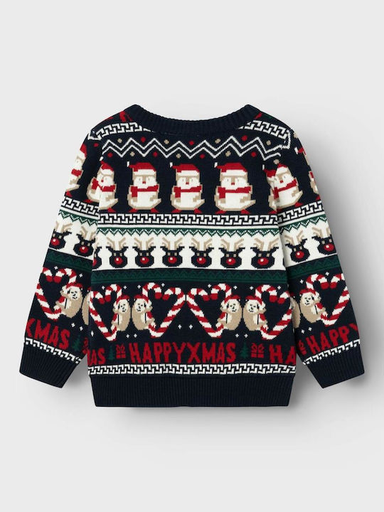 Name It Kinderpullover Langarm dunkler Saphir Christmas