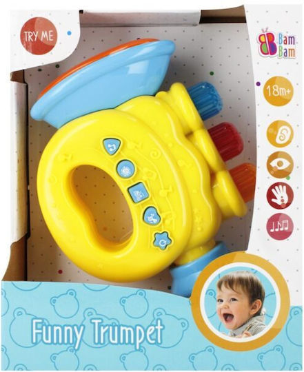 Bam-Bam Jucărie pentru Bebeluși Funny Trumpet cu muzică pentru 18++ Luni (Diverse modele) 1 buc