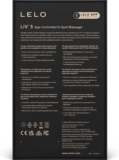 Lelo Liv 3 Vibrator G-Punkt mit Fernbedienung 16.9cm Rosa