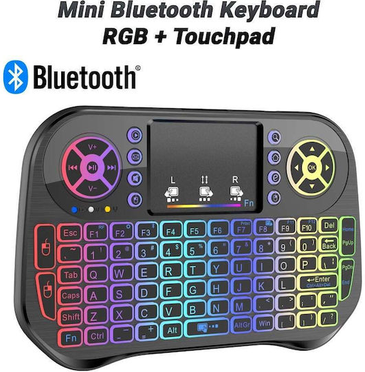 Mini RGB Wireless Bluetooth Keyboard with Touchpad English US