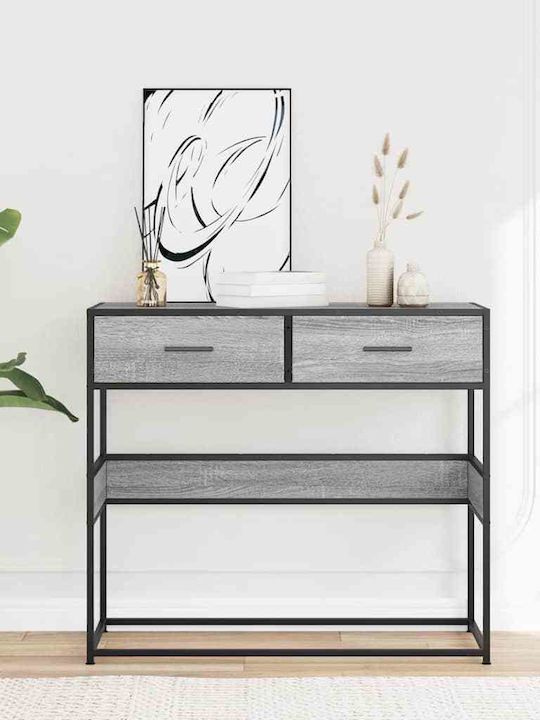 Metal Console Table Γκρίζο Σονόμα L90xW35xH80cm