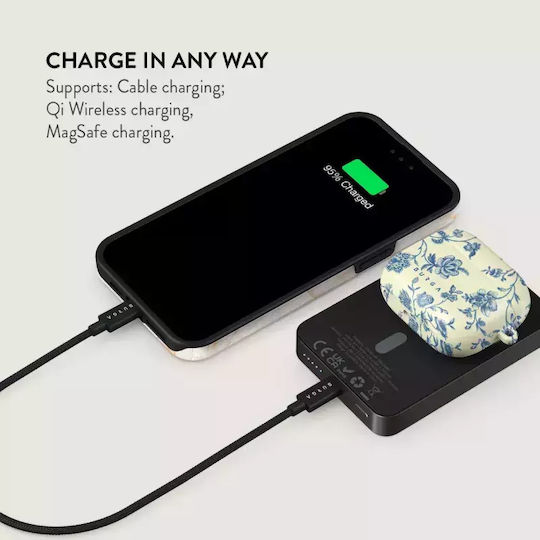 Burga MagSafe Power Bank 5000mAh 7.5W with USB-C Port Gunmetal - Sweetheart