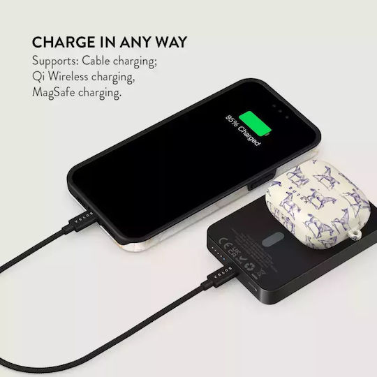 Burga MagSafe Power Bank 5000mAh 7.5W με Θύρα USB-C Gunmetal - Derby Race