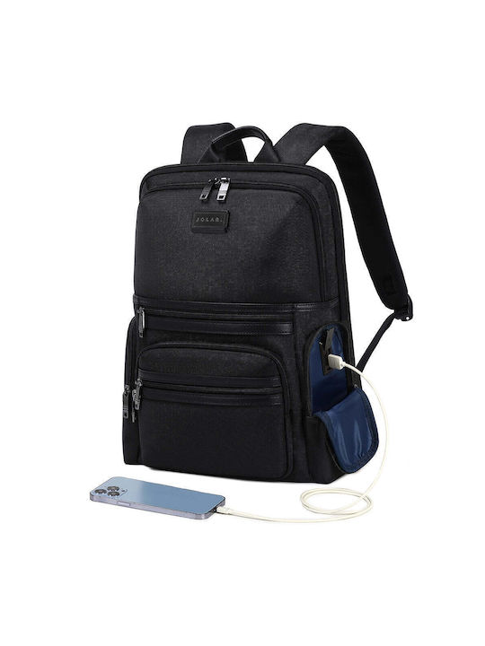 Jolar Rucsac Impermeabil Pentru Laptop 15.4 Cu Port USB În Culoare Neagră KB02314BK
