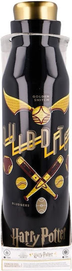 Stor Harry Potter - Quidditch Детска Бутилка За Вода Harry Potter Неръждаема Стомана Черна 580ml