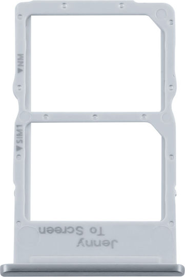 Clappio Sim Card Tray Huawei P40 Lite 5g Dual Nano Sim Silver