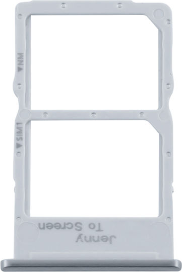 Clappio Sim Card Tray Huawei P40 Lite 5g Dual Nano Sim Silver