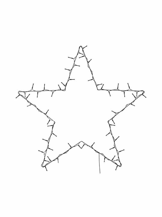 vidaXL Plastic Illuminated Christmas Decorative Pendant Star 59x60cm