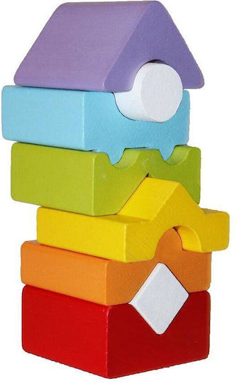 Cubika Stacking Toy Stacking Tower made of Wood for 18++ Months