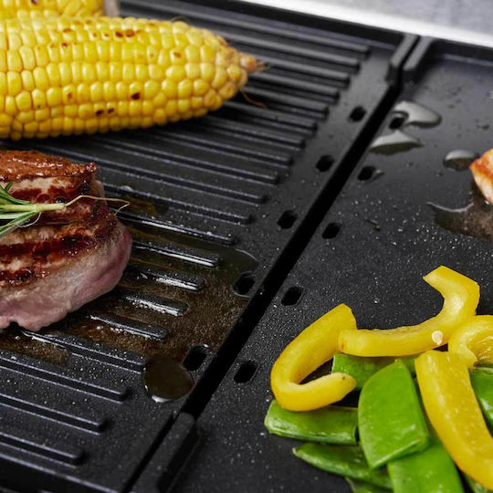 Gastroback Tabletop Grătar Electric Placă Netedă și Striată 2000W cu Termostat Reglabil 42bucx28buccm