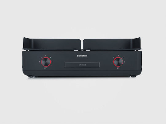Severin Suave Tabletop Electric Grill Smooth Plate 2200W with Adjustable Thermostat 50cmx30cmcm