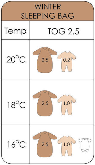 Bebe Stars Winter Sleeping Bag with Feet Stars 2.5 Tog Winter Nature with Detachable Sleeves