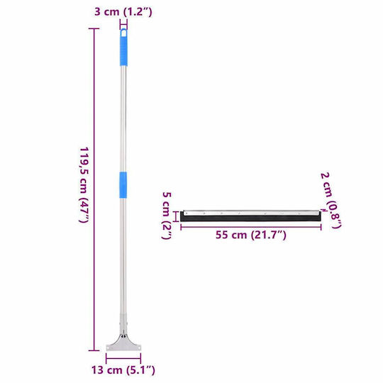 Floor Sweeping Head 55x119.5 cm Steel Rubber 3329228