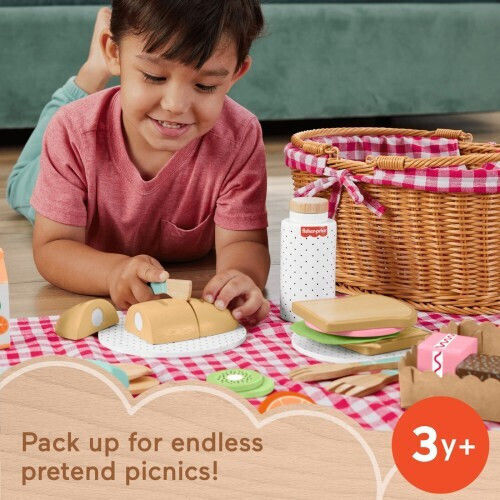 Fisher Price Καλάθι Για Πικνίκ από Ξύλο για 3+ Ετών 31τμχ