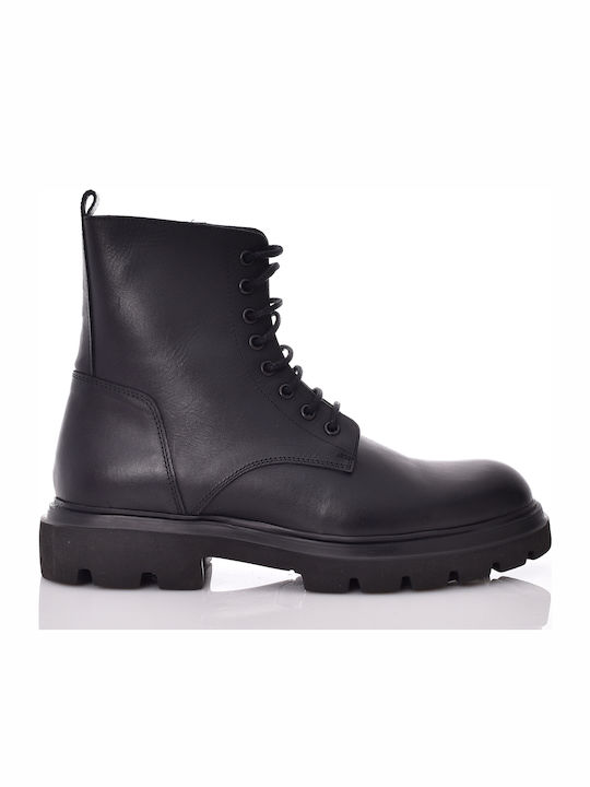 Leather Women's Ankle Boots Black