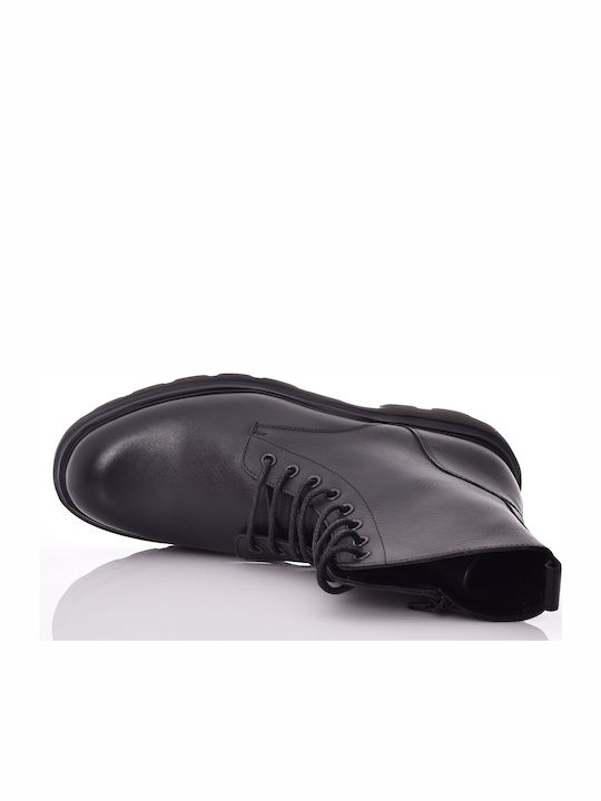Leather Women's Ankle Boots Black