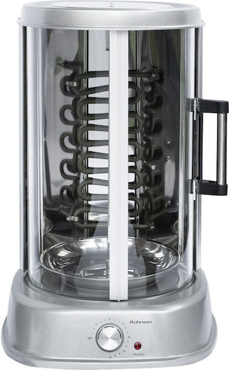 Rohnson R-2540 Настолна Вертикален Шиш 1800W с Капак и Регулируем Термостат 41x23см