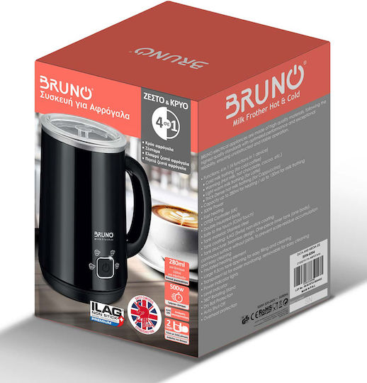 Bruno Συσκευή για Ζεστό & Κρύο Αφρόγαλα με Αντικολλητική Επίστρωση 280ml