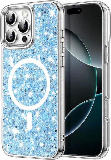 Techsuit Sparkly Glitter Back Cover Blue (iPhone 16 Pro Max)