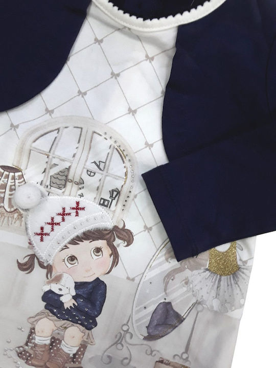 Children's Dress Long Sleeve Blue