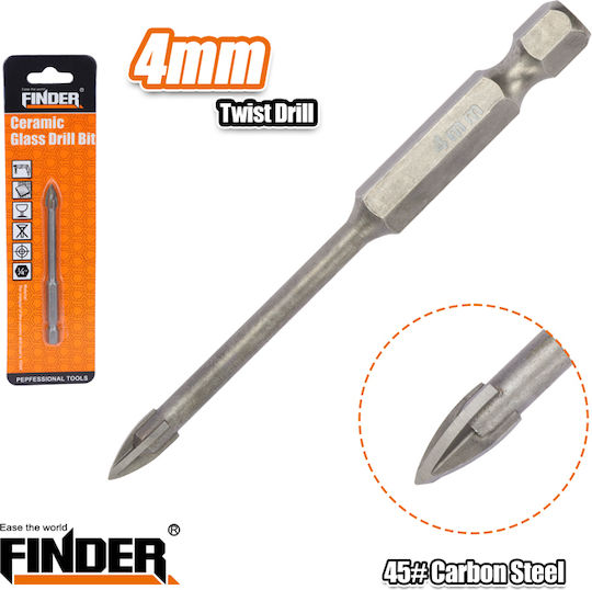 Four-Cut Drill for Glass και Tiles