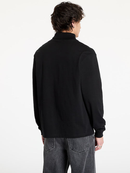 Langarm Herrenbluse Black