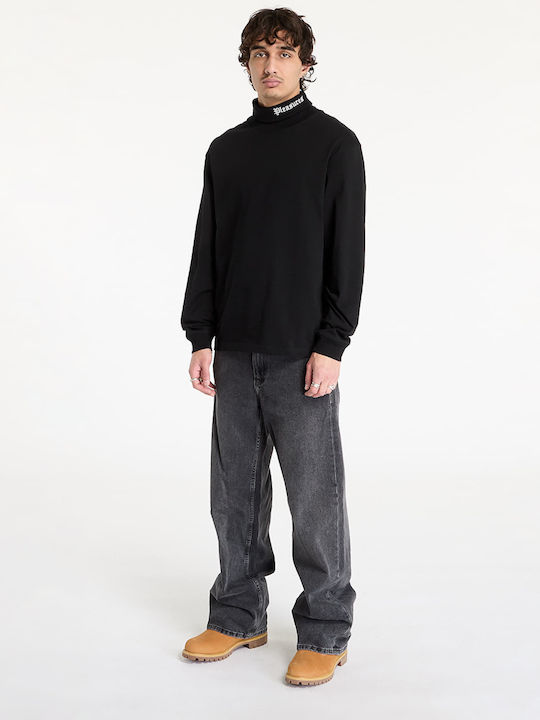 Langarm Herrenbluse Black