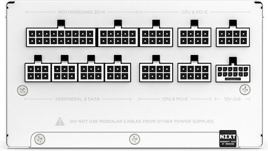 NZXT C1200 ATX 3.1 1200W Alb Sursă de Alimentare Calculator Complet modular 80 Plus Gold
