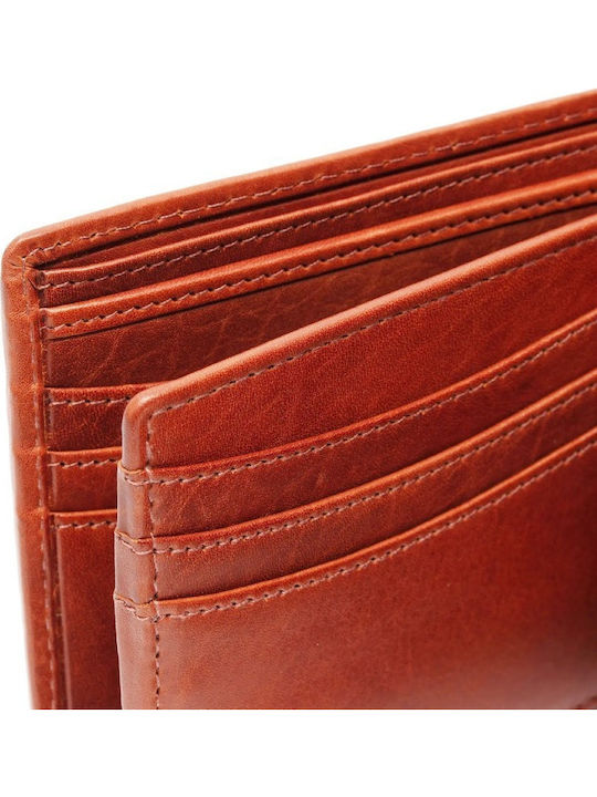 Brand Leder Herren Geldbörse Karten mit RFID Tabac Braun