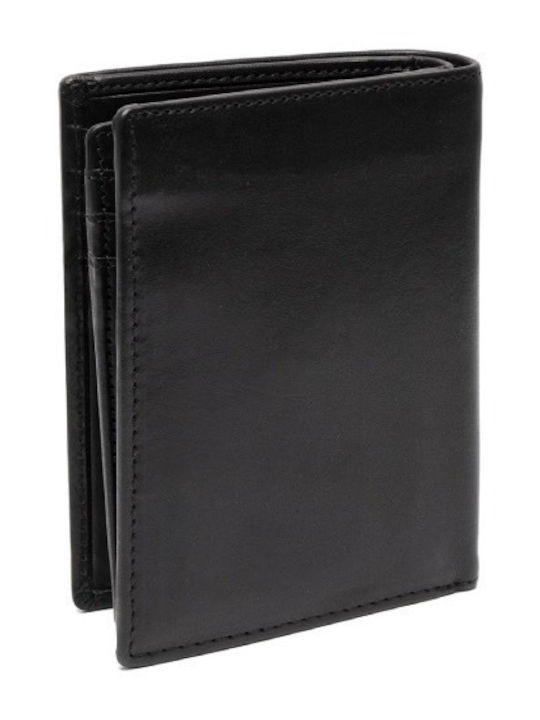 Brand Leather Men's Wallet Cards with RFID Black