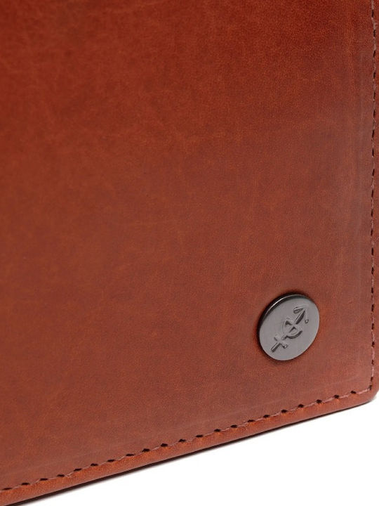 Brand Leder Herren Geldbörse Karten mit RFID Tabac Braun