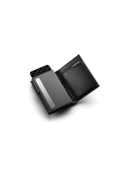 Кожен Мъжки Портфейл За Карти С RFID Кафяв
