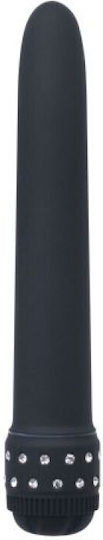 Toyz4lovers Κλασικός Δονητής Shiny Diamond Vibrator 21.6cm Black