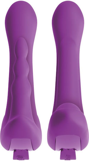 Pipedream 3Some Rock N' Ride Vibe Silicone Vibrator Mini Διπλός Δονητής με Απομακρυσμένο Έλεγχο 7cm Purple