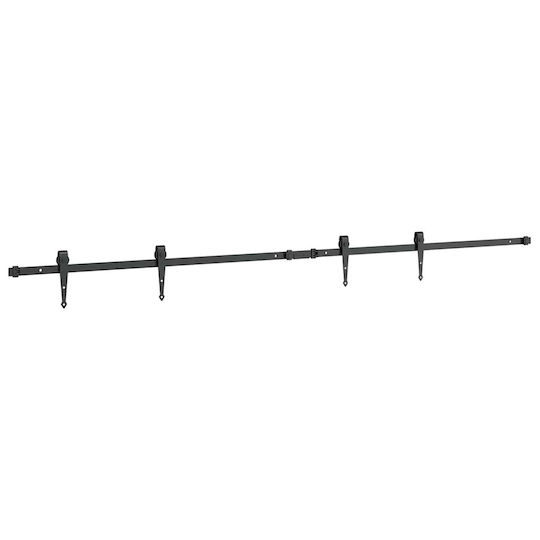 vidaXL Sliding Door Mechanism 200cm Black