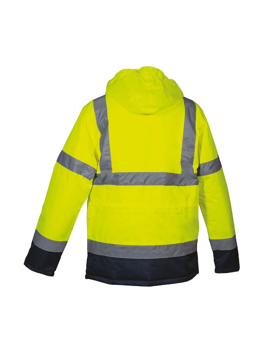 Cofra Namsos Work Jacket Reflective with Hood Yellow V543-0-03