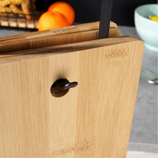 Excellent Houseware Σετ Επιφάνεια Κοπής από Μπαμπού Καφέ 22x14cm 6τμχ