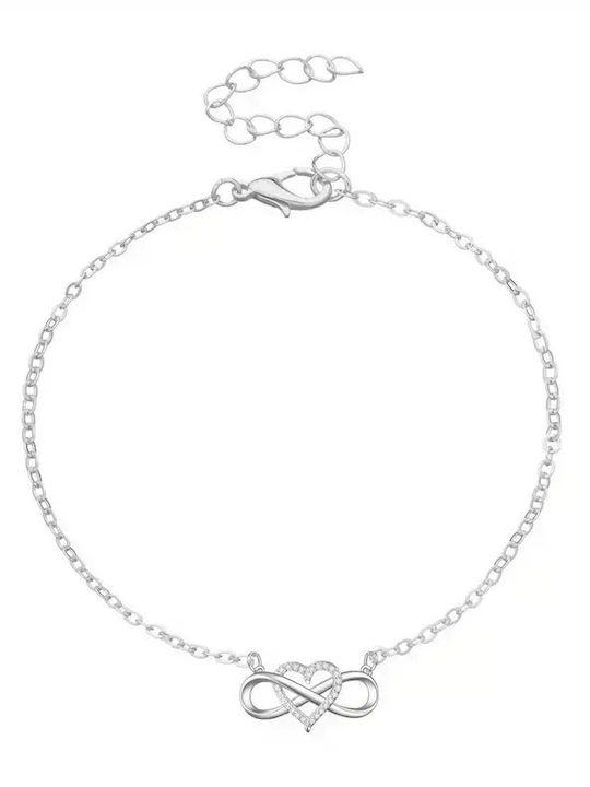 Set Bracelets with design Infinity made of Silver