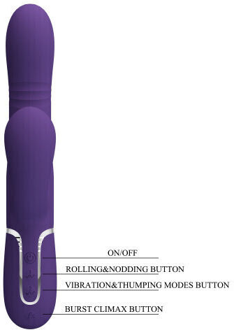 Hübsche Liebe Multifunktions-G-Punkt-Vibrator Lila Produktcode D-238290