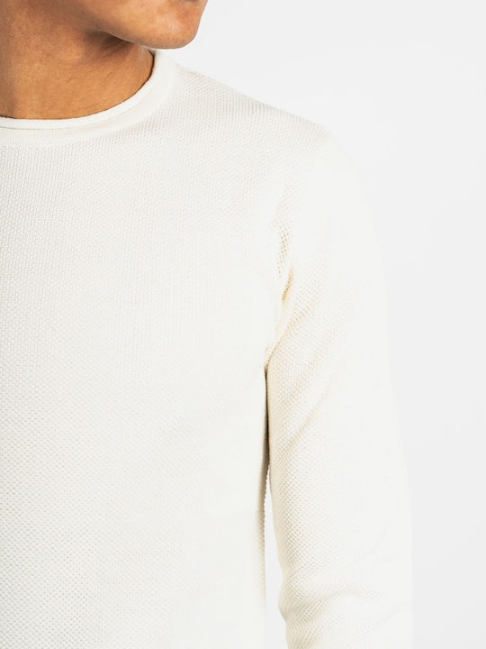 Langarm-Pullover Off White